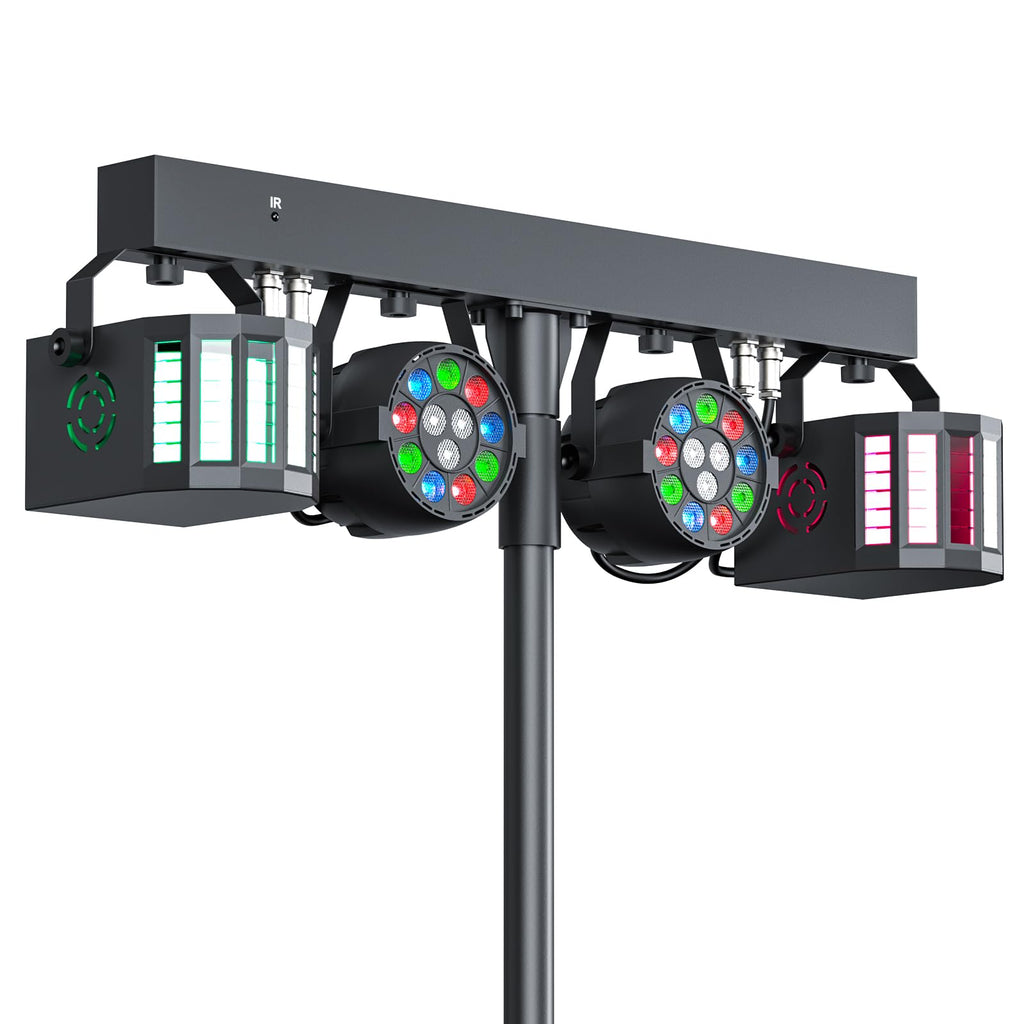 5 in 1 DJ Lights with Stand Combination Party Light Dj Disco Lights Stage Lighting for Parties 3/6/15CH with Sound