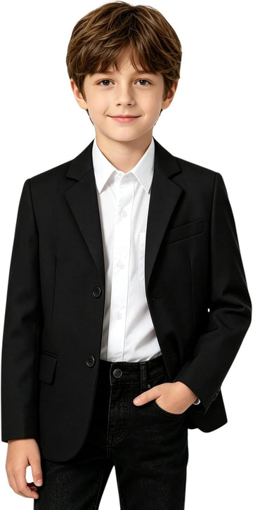 Toddler Kids Boys Blazer Slim Suit Coat Formal Classic Suits Casual Dresswear Royal Blue Sport Coat Business Jacket