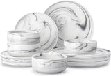 Plates and Bowls Sets, 12 Pieces Porcelain Dinnerware Sets Dishware Sets Chip Resistant Ceramic Dish Set Dining Dinner
