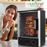 Multi-Function Rotisserie Countertop Oven | 24 Quart Vertical Glass Door Convection Oven, for Rotisserie Roasting &