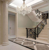 Crystal Chandelier K9 Clear Crystal 10 Lights E12 Bulbs Pendant Lighting Fixture for Dining Room, Living Room, Bedroom Modern Ceiling Lights 32in (10 Lights) A110-B0B9L7DRRZ