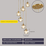Crystal Chandelier _Light Fixture,All Copper Light Luxury Crystal Lamps Pendant Light,for Bedroom, Hallway, Bar Lighting,6 Heads Dome Plate A116-B0BZMJ1QXV