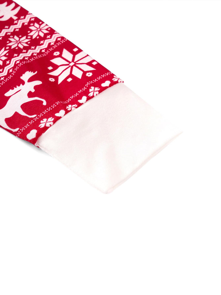 Family Christmas Matching Sets Long Sleeve Crewneck Holiday Graphic Cute Festival Outfits(Red|Reindeer&Chistmas