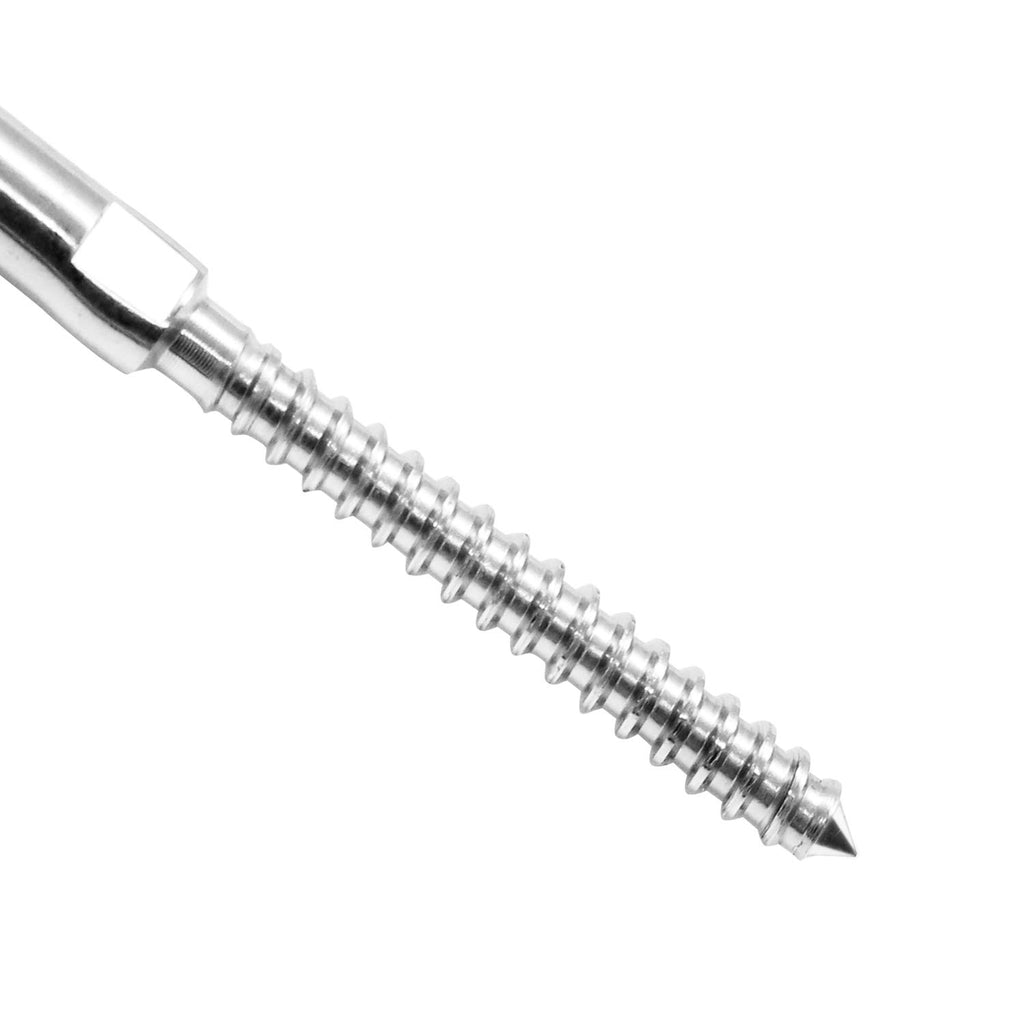 60 Pack 3/16" Cable Railing Left&Right Handed Thread Swage Lag Screws