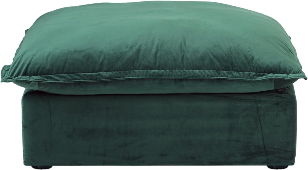 Ottoman Module for Living Room, Cushion Covers Removable, Minimalist Comfy Breathable Ottoman Seater Paired with Sofa Couch for Living Room Apartment, Green A124-B0F1CG9CSL