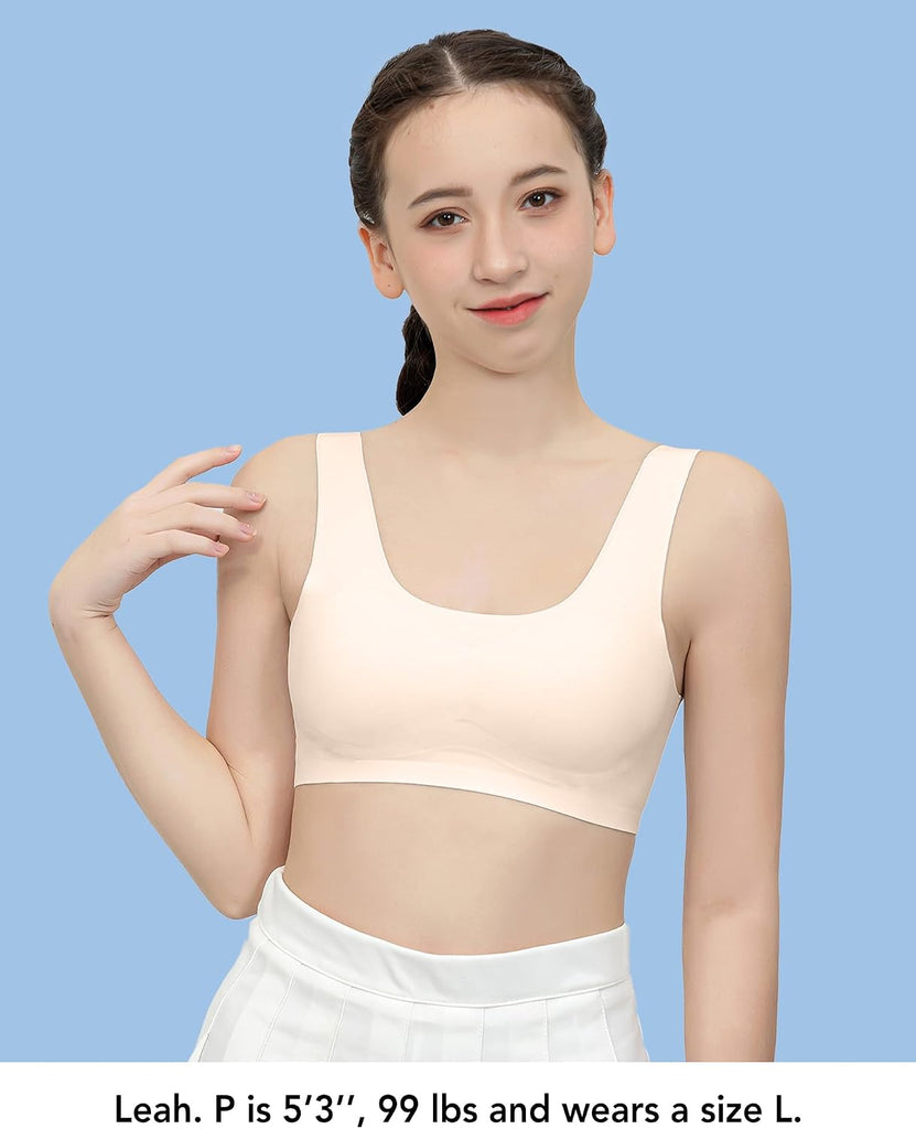 Seamless Training Bras for Girls, Soft Removable Padding