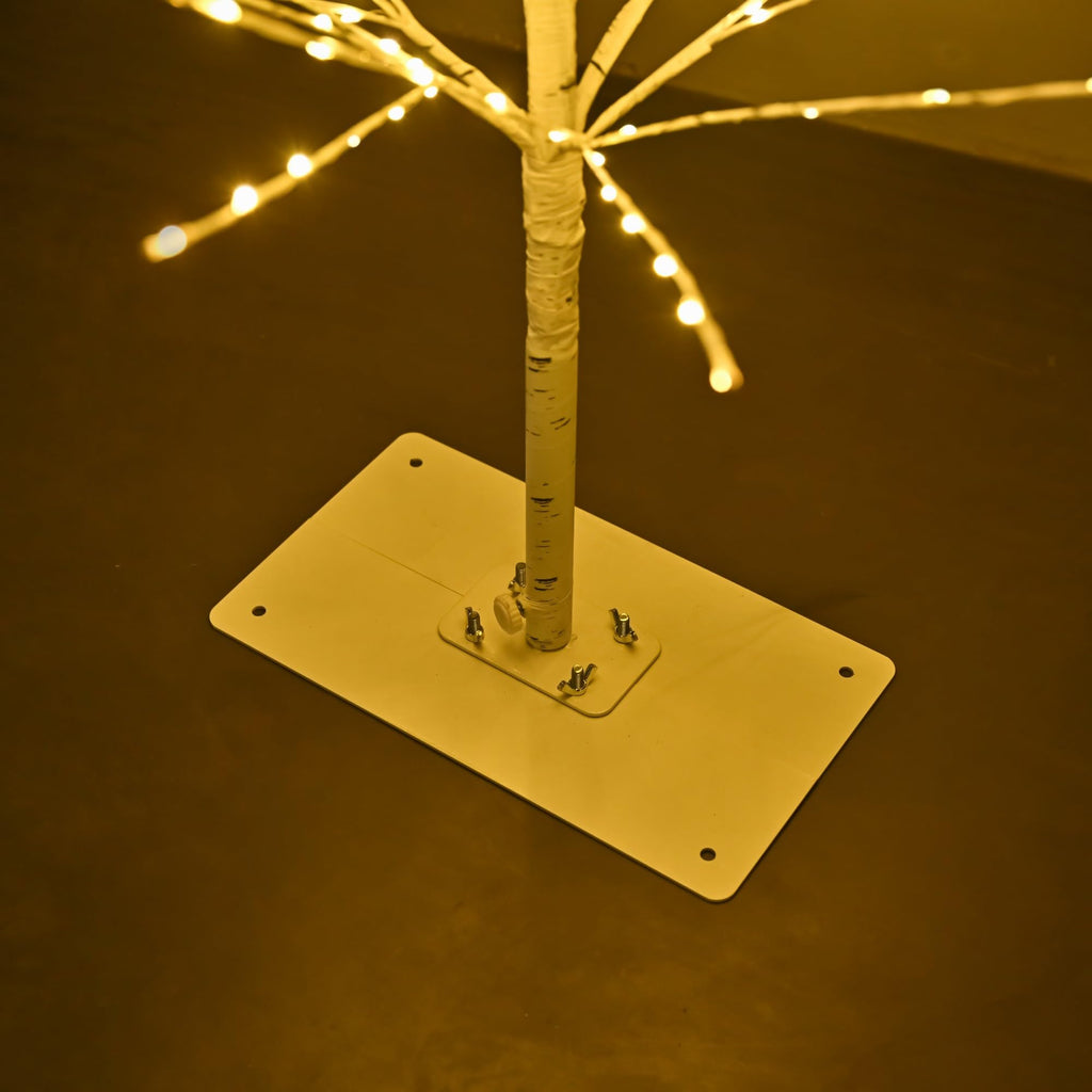 7FT Birch Tree with 736 LED Lights, Artificial Tree IP44 Waterproof Twinkle Light White Christmas Tree for Indoor