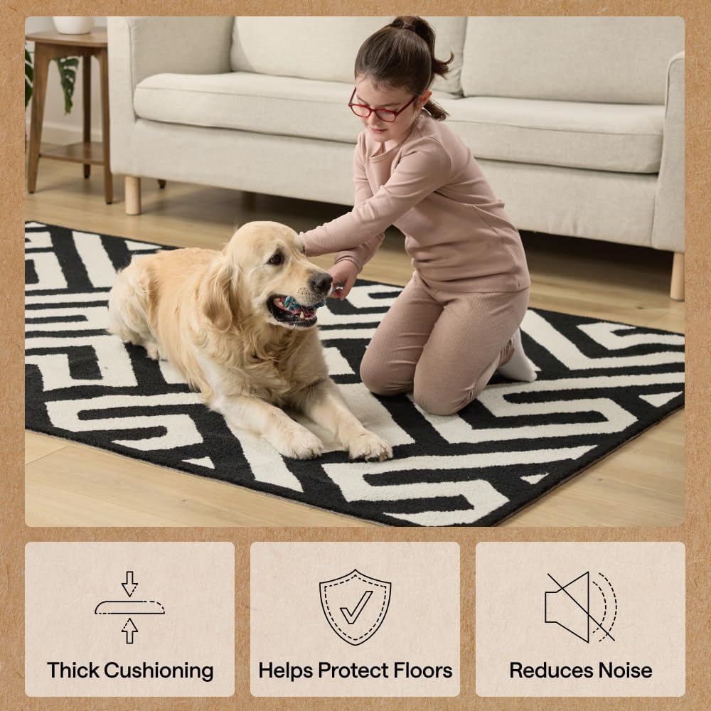 Slip Resistant Rug Pads for Hardwood Floor 8x10 Cream - Set of 80