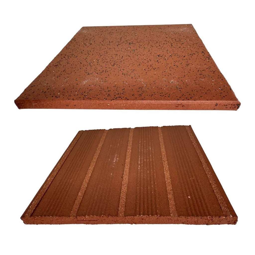 Terra Grip 6x6 Textured Red Quarry Tile - Non-Slip Heavy-Duty Ceramic Floor Tile, 30 Tiles (7.5 Sq Ft)