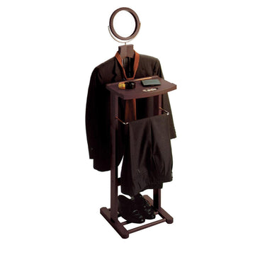Valet Stand with Mirror, Open Base