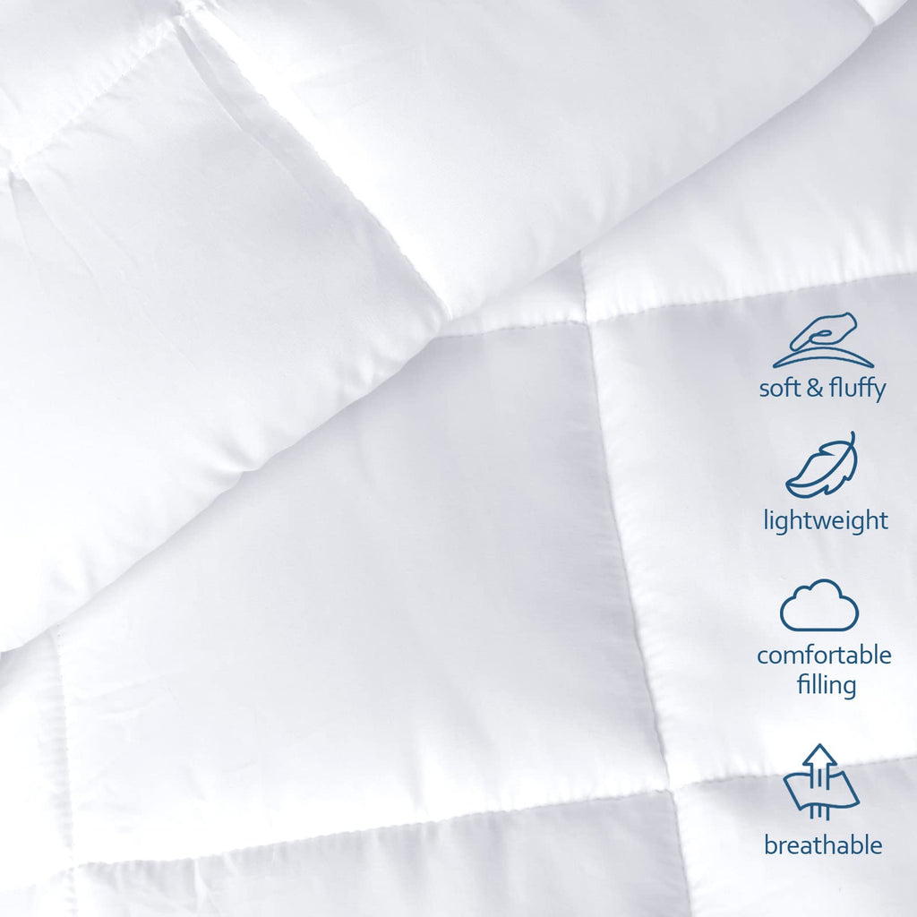 Down Alternative Comforter Queen Size White, Duvet Insert Queen 88" x 88"
