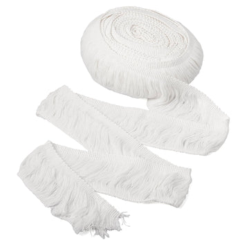 2-3/8" White Fringe Trim Tassel, Long Fringe Trim Tassel Ribbon Sewing Lace Ribbon for Clothing Latin - 10 Yards
