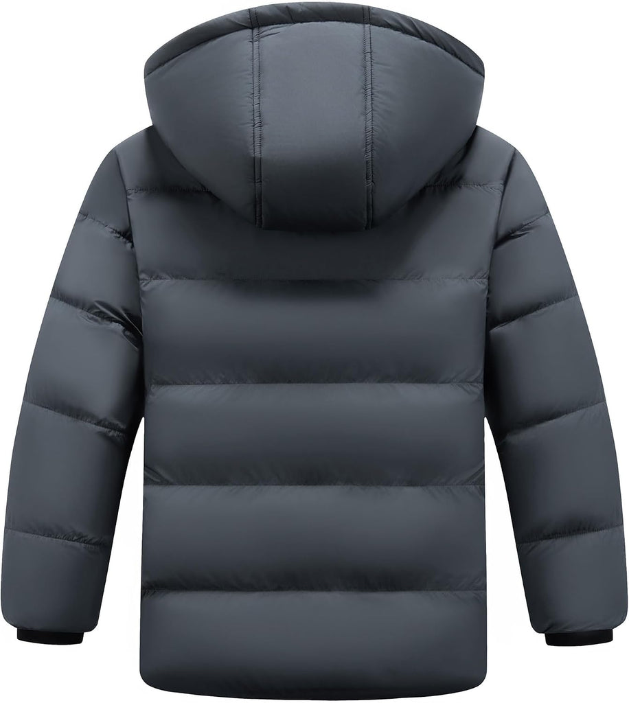 Kids Boy's Winter Coat Fleece Lined Waterproof Jacket Thick Hooded Puffer Cotton Parka Down Outdoor Coats