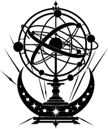 Celestial Armillary Sphere Metal Wall Art Metal Signs Metal Outdoor Decor WallArt Decor Vintage Gothic Artwork