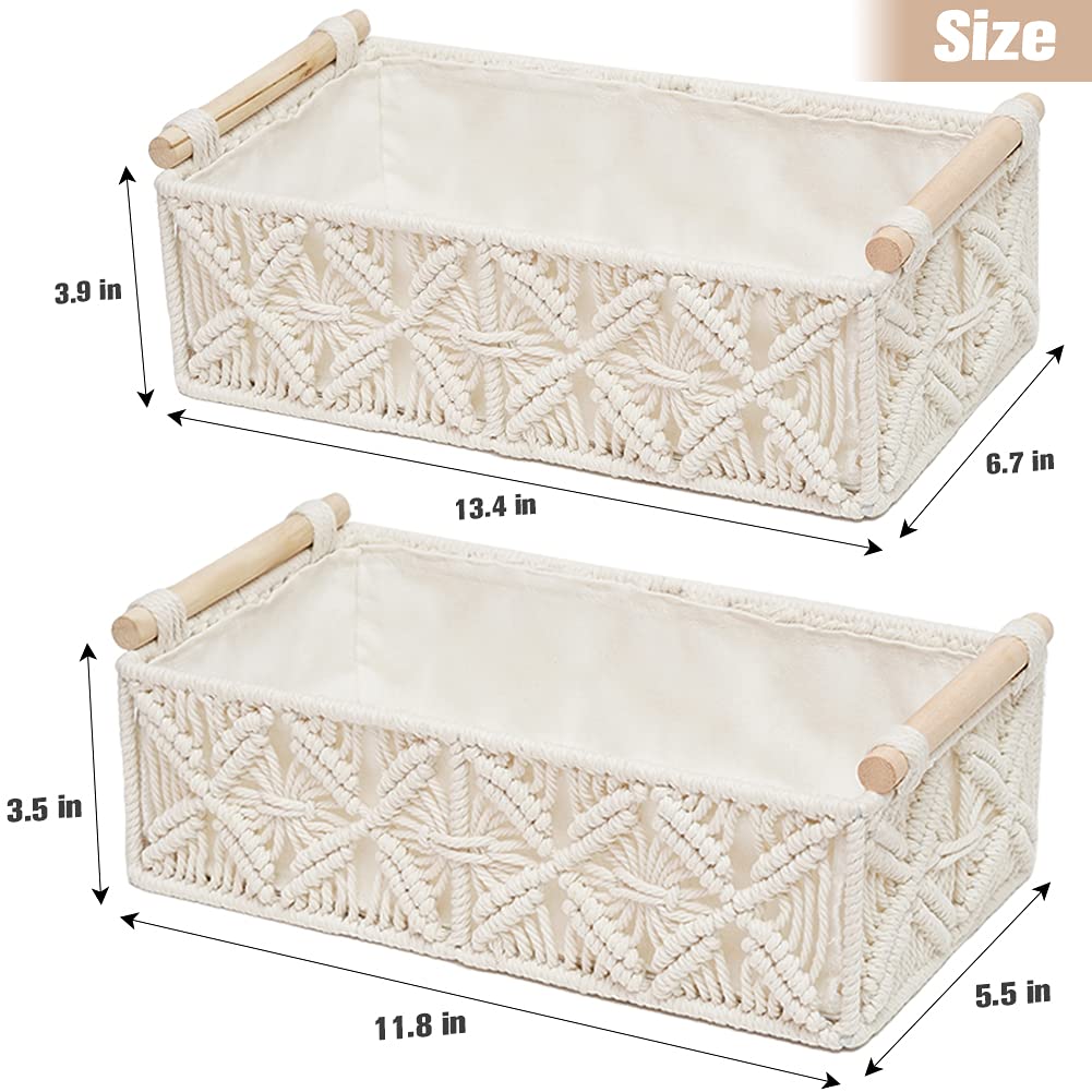 Boho Decor Cute Woven Gift Basket Small Storage Baskets for Organizing