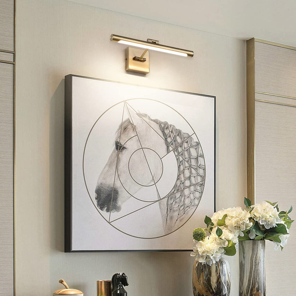 LED Picture Lights for Paintings Bronze Finish 16.53" Long Swing Arm Display Wall Art Light 7W Gallery Hallway
