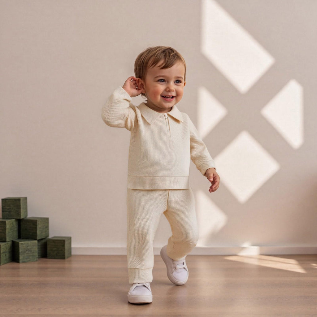 Toddler Boy Clothes Fall Outfits Knit Collared Pullover Sweatshirt Pants Winter Clothing Boys 5X