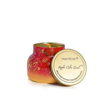 Glimmer Petite Signature Jar Candle - Apple Cider Social Scented Candle with Ombre Glass Candle Holder - Luxury