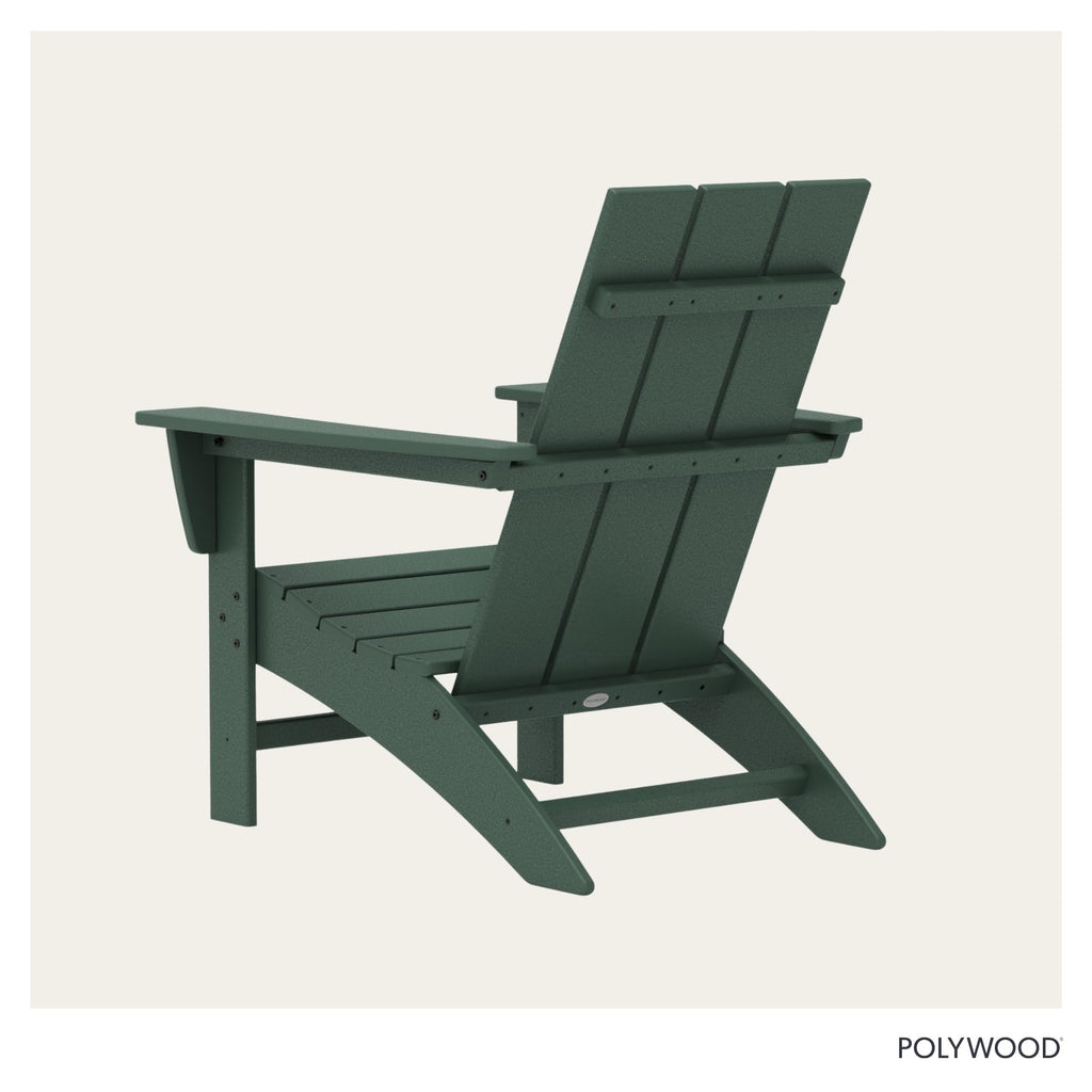 Modern Adirondack Chair - All-Weather Outdoor Lawn Adirondack Chairs - HDPE, Fade-Resistant & Durable Outdoor