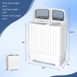 Portable Washing Machine, 20lbs Washer and Spinner Combo, Twin Tub 12lbs Wash & 8lbs Spin, Mini Compact Laundry