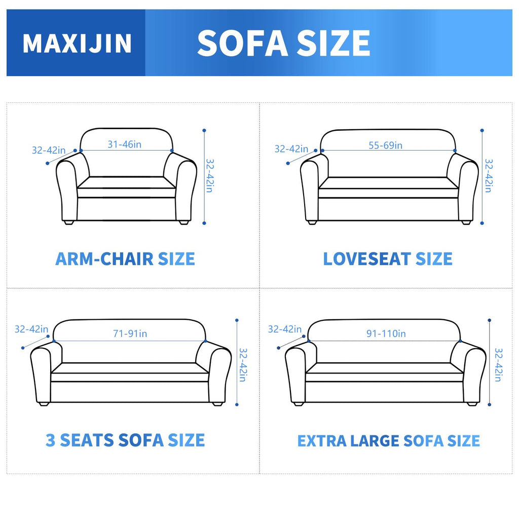 Super Stretch Couch Cover for 3 Cushion Couch, 1-Piece Universal Sofa Covers Living Room Jacquard Spandex Furniture