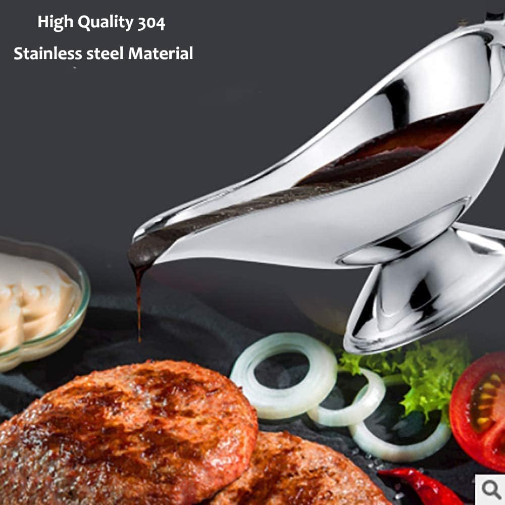 Stainless Steel Gravy Boat Juice Bucket Roasting Sauce Dish (S)