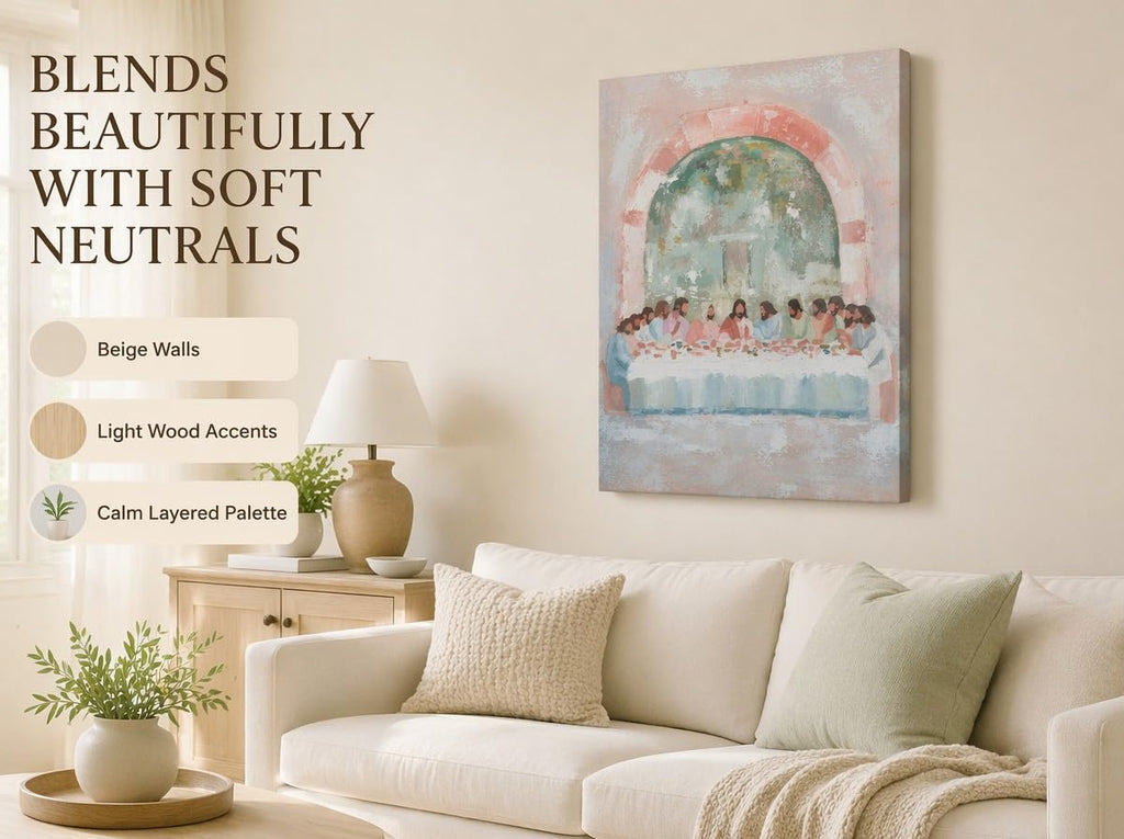 The Last Supper Canvas Wall Art, Framed Christian Prints