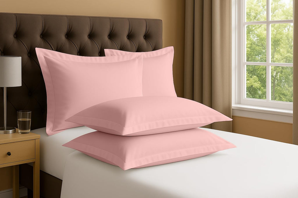 Set of 2 Oxford Pillowcases - 56x79cm Extra Large Pillow Cases - 100% Egyptian Cotton - 600 Thread Count - Extra