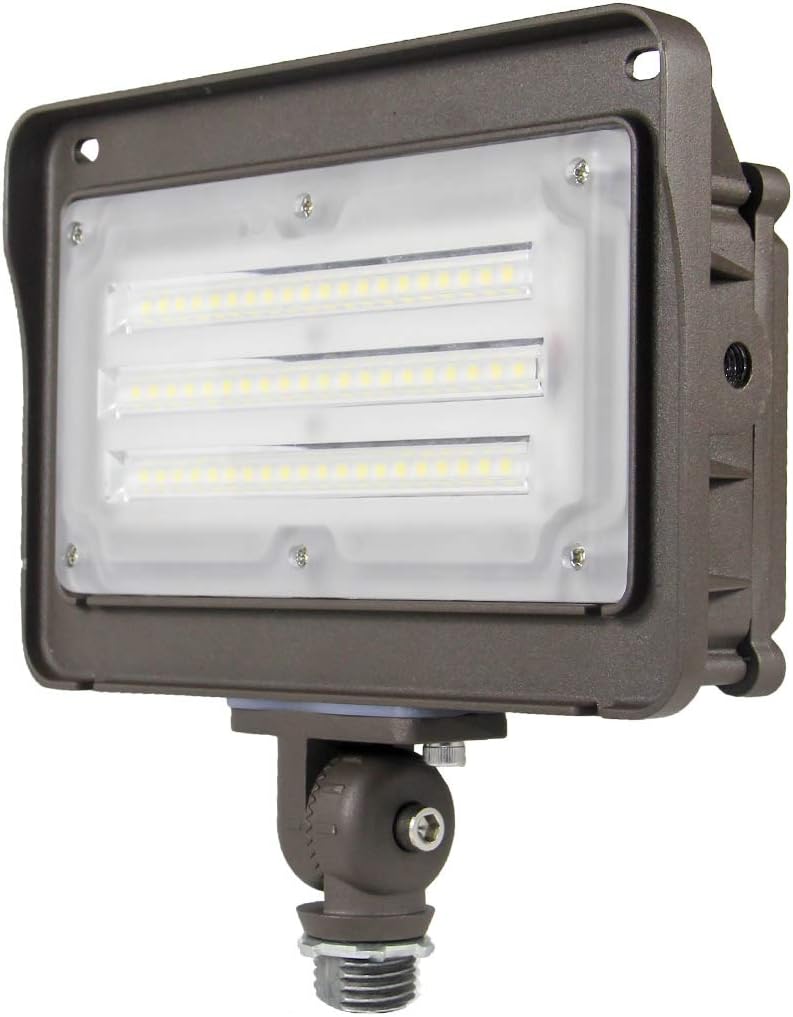 LED Flood Light Outdoor, Dusk-to-Dawn Photocell, 50W 6500LM | 5000K Daylight, IP65 Waterproof 100-277V, 180-Degree