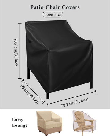 Patio Outdoor Chair Covers Waterproof 600D Heavy Duty
