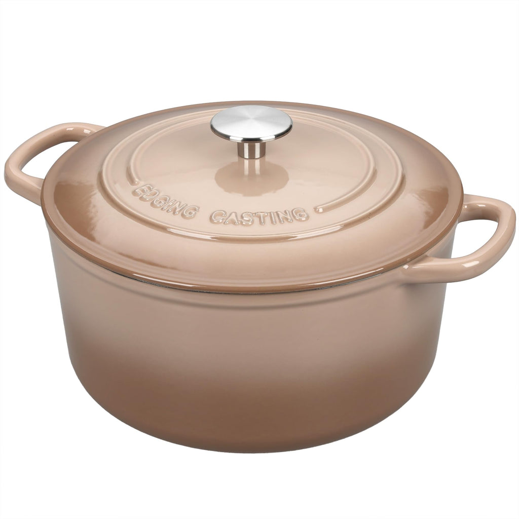 Enameled Cast Iron Dutch Oven with Sourdough Bread Baking Kit, Bread Dutch Oven with Lid, Includes Proofing Basket &