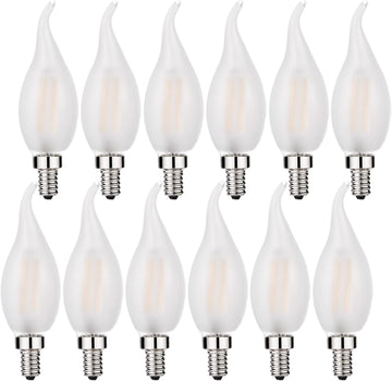 Frosted Candelabra Light Bulbs 25 Watt Equivalent E12 LED Bulb