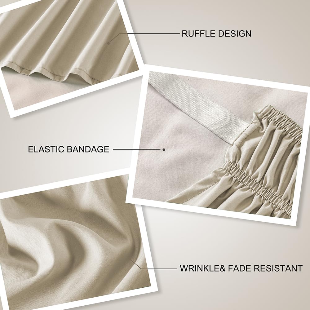 Taupe Wrap Around Bed Skirt, 18" Drop