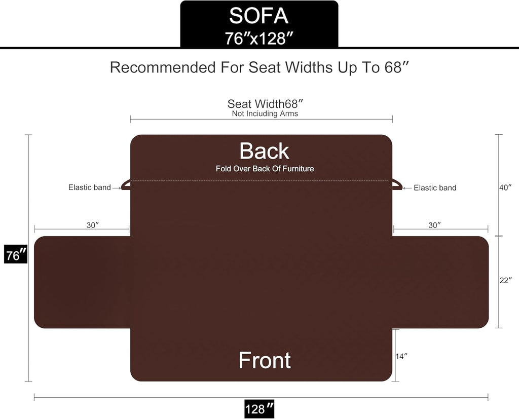 Reversible Sofa Cover or Dogs, Dark Grey/Light Grey