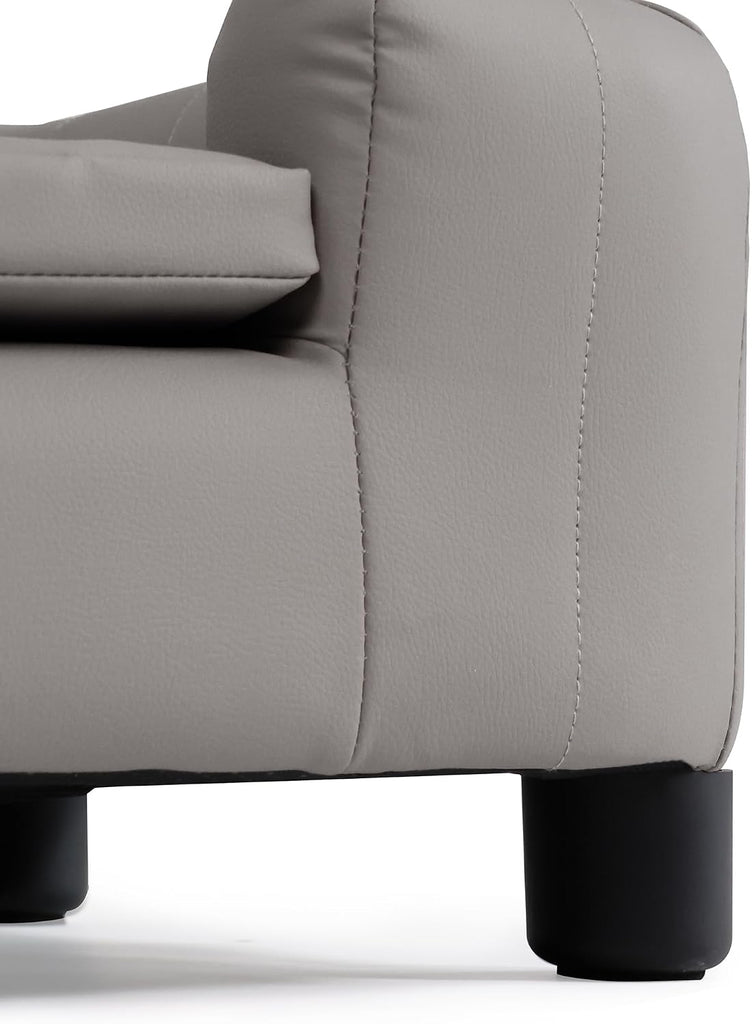 37-Inch Modern Pet Sofa with PU Scratch-Resistant Fabric and Adjustable Legs, Elevated Dog Couch for Small and Medium
