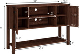 Console Table Buffet Table, Modern Sideboard with Storage Cabinets and Bottom Shelf