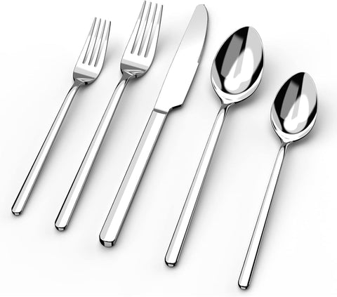 30 Pieces Silverware Set, Flatware Cutlery Set for 6
