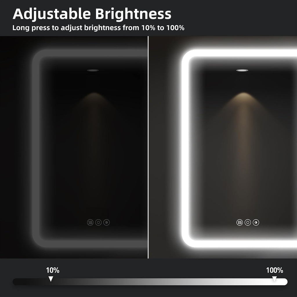 60 x 32 Inch Medicine Cabinet with Mirror and LED Light | Recessed, Wall-Mounted, Dimmable, Anti-Fog, Memory