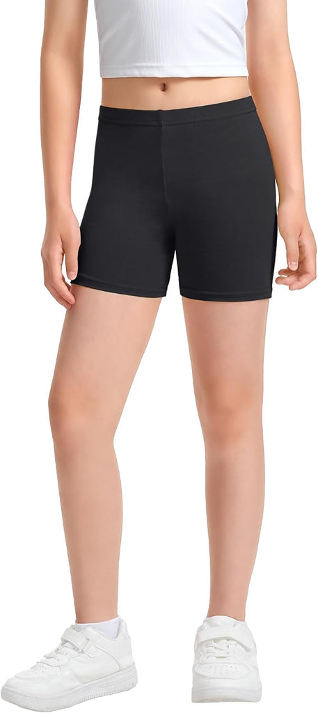 Girls Bike Shorts Cotton Cartwheel Dance Under Dress Shorts for Kids
