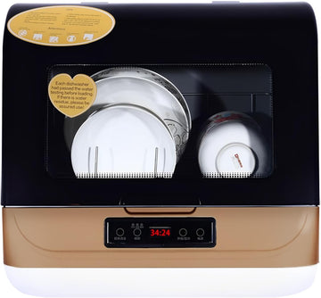 Countertop Dishwasher, 3 Washing Programs Portable Mini Dishwasher Built-in Filter for Apartments, R