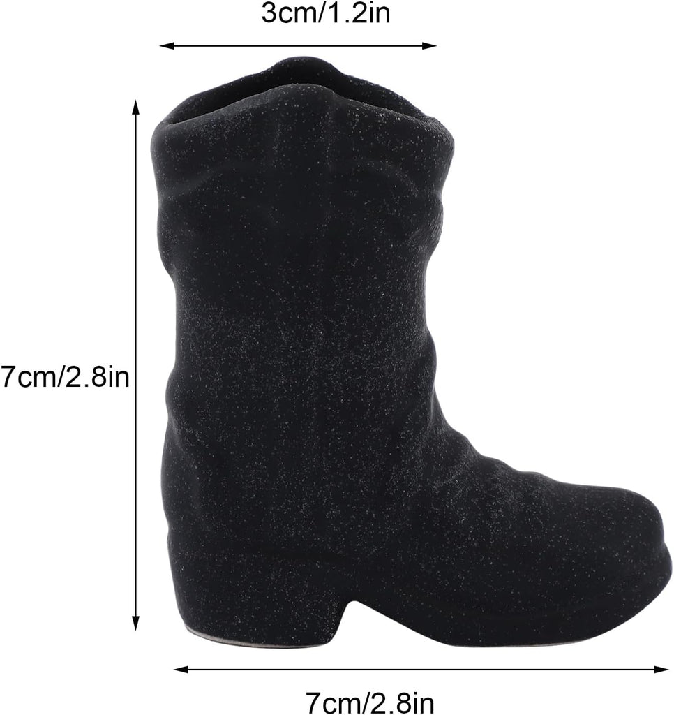 Ceramic Match Holder, Cute Boot Match Holder with Striker, Decorative Match Box, Small Match Jar Holder, Functional