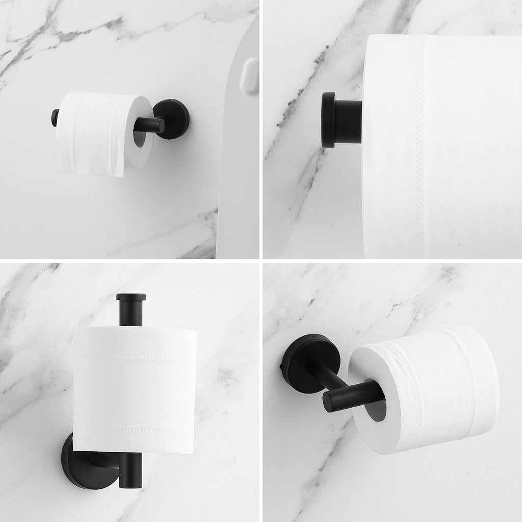 Bathroom Hardware Set Matte Black, 10 Pieces Bathroom Accessories Set Includes Includes 2 Packs 24 Inch Towel Bar