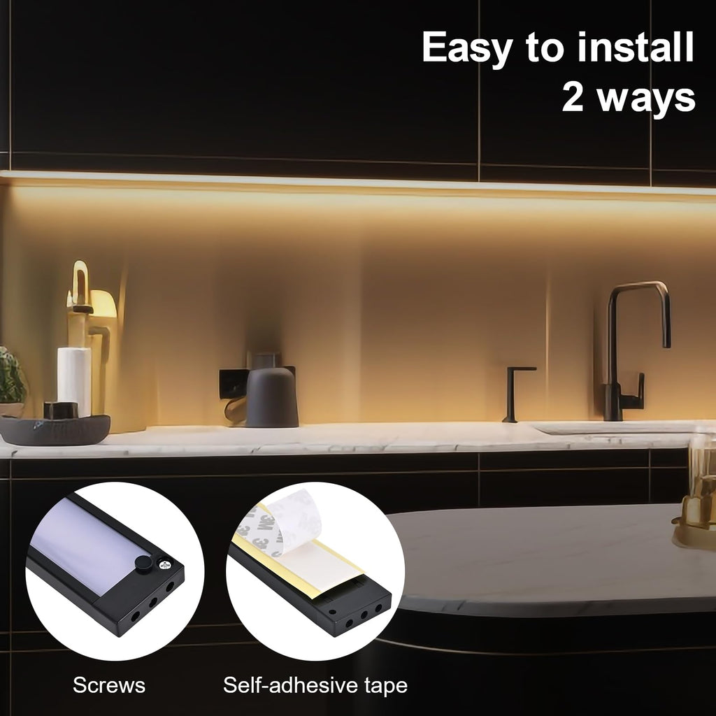 6pack 12inch Dimmable LED Under Cabinet Light Kit, 2700K to 6000K Smart LED Under Counter Lighting Fixture