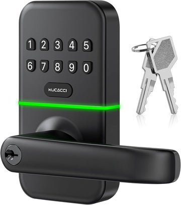 Smart Door Handle Lock with Keypad: Keyless Entry Digital Knob for Front Door - Electronic Smart Lock with Keypad