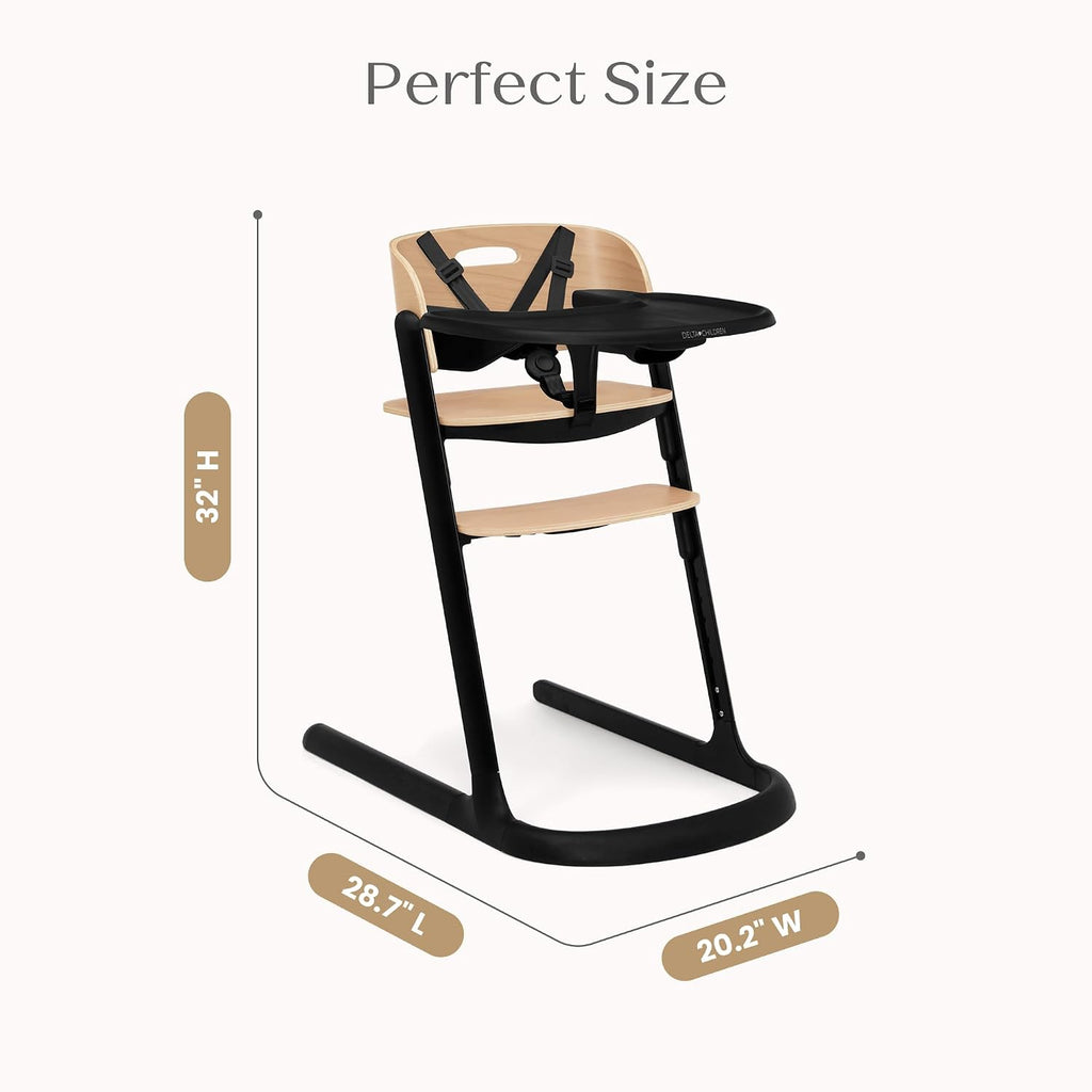 Versa Adjustable 3-in-1 High Chair for Babies & Toddlers - 3 Growing Stages from Infant to Adult Seating - Greenguard