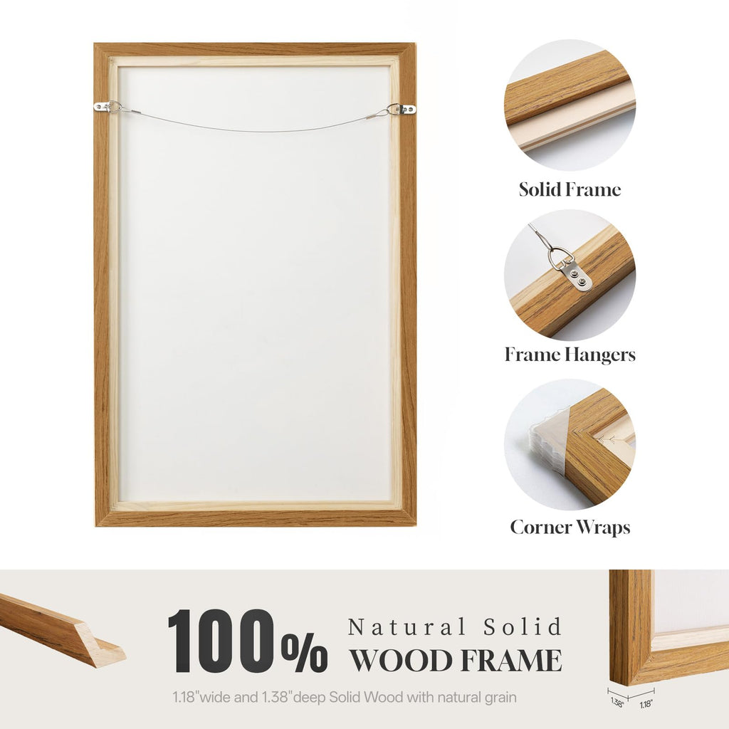 Large Framed Neutral Beige Brown Abstract Wall Art 60x30 In
