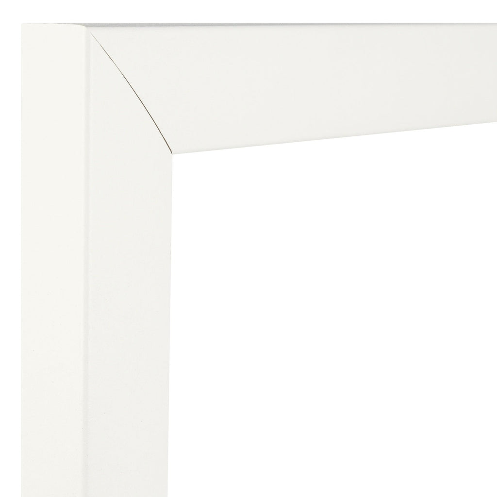 Frames Contemporary, 13x15 Picture Frame Matted for a 9x12 Photo, White Satin, Set of 4