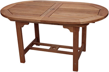 Oval Family Expansion Teak Table, 60/78-Inch