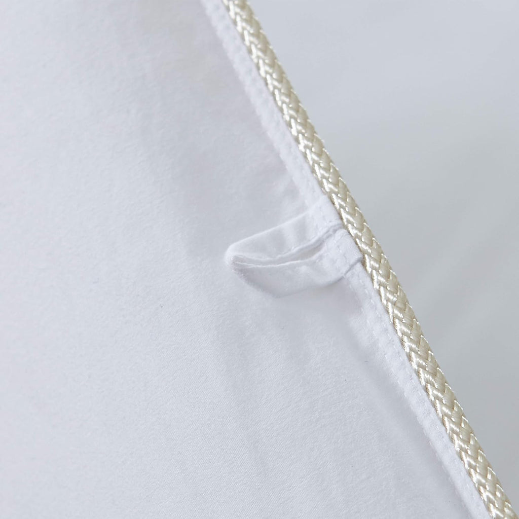 Luxurious Goose Down Feather Fiber Comforter Duvet Insert, Plain Solid Design, White 98 x 98, Premium Baffle Box 100%