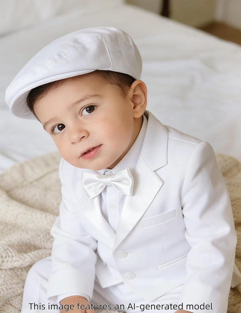 Baptism Hat for Baby Boys Girl Christening Dedication White Cap